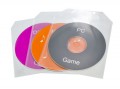 Plastov oblky na CD / DVD, nelepiaca chlopa, 125 mm x 125 mm